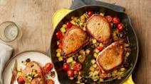 Cast-Iron Skillet Provencal Pork Chops and Potatoes Cast-Iron Skillet Provencal Pork Chops and Potatoes