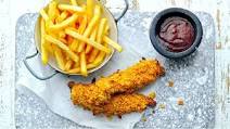 Baked Chicken Tenders and Fries Baked Chicken Tenders and Fries