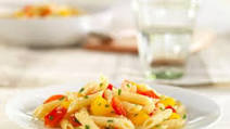 Mini Penne with Sweet Peppers and Parmigiano-Reggiano Mini Penne with Sweet Peppers and Parmigiano-Reggiano