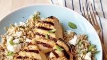 Grilled Lemon Chicken with Feta Rice Grilled Lemon Chicken with Feta Rice