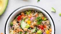 Vegan Quinoa Salad + Zesty Garlic Dressing Vegan Quinoa Salad + Zesty Garlic Dressing
