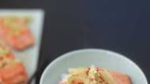 Salmon Rice Bowl with Ginger-Lime Sauce Salmon Rice Bowl with Ginger-Lime Sauce