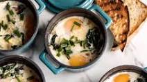 Eggs en Cocotte: Baked Eggs in Ramekins with Spinach & Pancetta Eggs en Cocotte: Baked Eggs in Ramekins with Spinach & Pancetta