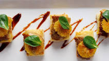 Seared foie gras on toasted brioche with caramelised orange Seared foie gras on toasted brioche with caramelised orange