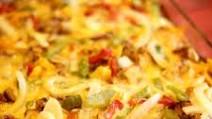 Chicken Fajita Casserole {Mexican Lasagna} Chicken Fajita Casserole {Mexican Lasagna}