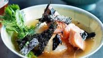 Ochazuke with ocean trout and nori Ochazuke with ocean trout and nori