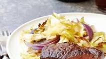 Steak with Cheddar Roasted Cabbage Steak with Cheddar Roasted Cabbage