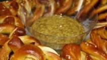 German-style Salted Pretzels with German Beer Spicy Mustard German-style Salted Pretzels with German Beer Spicy Mustard