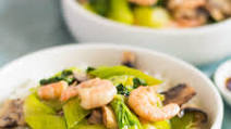 Shrimp Stir Fry with Chinese Greens Recipe Shrimp Stir Fry with Chinese Greens Recipe