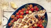 Whole baked fish with watercress & chilli salsa Whole baked fish with watercress & chilli salsa
