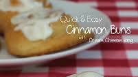 Quick and Easy Cinnamon Buns with Cream Cheese Icing Quick and Easy Cinnamon Buns with Cream Cheese Icing
