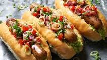 Loaded South American Hot Dogs with Tomato Salsa Loaded South American Hot Dogs with Tomato Salsa