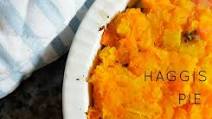 Haggis pie with carrot and swede top Haggis pie with carrot and swede top