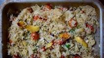 One-pan Buttery Baked Mediterranean Rice Recipe with basmati, dill, lemon and feta One-pan Buttery Baked Mediterranean Rice Recipe with basmati, dill, lemon and feta