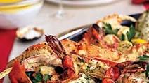 Platter of Roasted Shellfish with Trio of Sauces Platter of Roasted Shellfish with Trio of Sauces