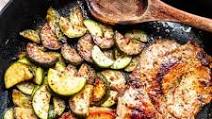 Garlic Butter Pork Chops with Zucchini Garlic Butter Pork Chops with Zucchini