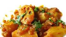 Seyal Beeh Patata~Lotus stem and potato cooked in Onion base Seyal Beeh Patata~Lotus stem and potato cooked in Onion base
