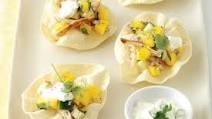 Mango chicken pappadums Mango chicken pappadums