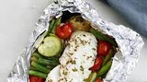 Grilled Cod Foil Packets with Vegetables Grilled Cod Foil Packets with Vegetables