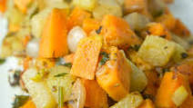 Pan Roasted Chayote with Sweet Potato and Herbs Pan Roasted Chayote with Sweet Potato and Herbs