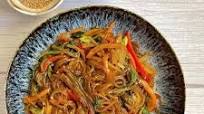 Vegetarian Japchae - Korean Stir Fried Glass Noodles Vegetarian Japchae - Korean Stir Fried Glass Noodles