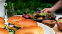 Lamb Burgers with Pickled Shallots & Herb Sauce Lamb Burgers with Pickled Shallots & Herb Sauce