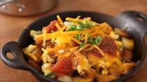 Cheesy Bacon Egg & Potato Breakfast Bowl Cheesy Bacon Egg & Potato Breakfast Bowl