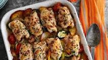 Slimming World’s rustic garlic chicken tray bake Slimming World’s rustic garlic chicken tray bake