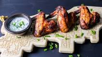 Asian-styled Oven-Roasted Wings with a White BBQ Sauce Asian-styled Oven-Roasted Wings with a White BBQ Sauce