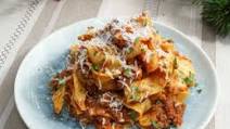 Fresh Pasta with 20 Minute Sausage and Beef Bolognese Sauce Fresh Pasta with 20 Minute Sausage and Beef Bolognese Sauce