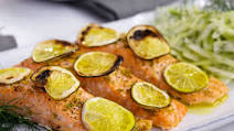 Roasted Salmon with Lime and Fennel Roasted Salmon with Lime and Fennel