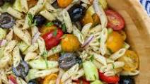 Penne Pasta Salad with Tomatoes, Cucumbers, and Olives Penne Pasta Salad with Tomatoes, Cucumbers, and Olives