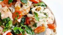 Grilled Salmon and Shrimp Scampi Grilled Salmon and Shrimp Scampi