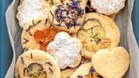 Shortbread Cookies Recipe w/ Edible Flowers Shortbread Cookies Recipe w/ Edible Flowers