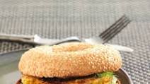 Veggie Patty Bagel Sandwiches Veggie Patty Bagel Sandwiches