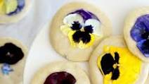 Lavender Shortbread Cookies with Edible Flowers Lavender Shortbread Cookies with Edible Flowers