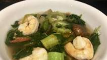 Dinengdeng or Inabraw with shrimps and mushrooms Dinengdeng or Inabraw with shrimps and mushrooms