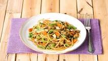 Veggie Lo Mein with Mushrooms, Green Beans, and Ginger Soy Sauce Veggie Lo Mein with Mushrooms, Green Beans, and Ginger Soy Sauce
