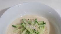 Kong Guksu (콩국수) - Cold Noodles in Soy Milk with Cucumber Kong Guksu (콩국수) - Cold Noodles in Soy Milk with Cucumber