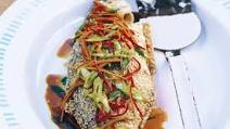 Asian-style oven-baked fish Asian-style oven-baked fish