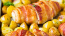 Bacon Wrapped Stuffed Chicken Breast (One Pan Meal) Bacon Wrapped Stuffed Chicken Breast (One Pan Meal)