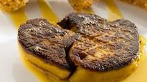 Pan-fried duck foie gras with caramel Pan-fried duck foie gras with caramel