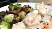 Baked Salmon With Lemon Parmesan Shrimp Baked Salmon With Lemon Parmesan Shrimp