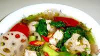 Hot Sour Chicken Soup with Lotus Shoots Hot Sour Chicken Soup with Lotus Shoots