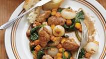 Sautéed Sweetbreads with Cipollini and Squash Sautéed Sweetbreads with Cipollini and Squash