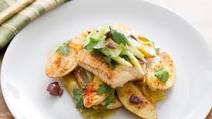 Seared Hake with Melted Leeks & Fingerling Potatoes Seared Hake with Melted Leeks & Fingerling Potatoes