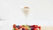 Fruit Kabobs with Almond Milk Whipped Cream Fruit Kabobs with Almond Milk Whipped Cream
