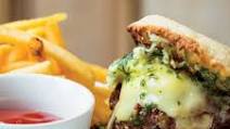 Grilled Hamburger With Cheddar Cheese From 'Prune' Grilled Hamburger With Cheddar Cheese From 'Prune'