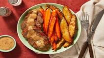 Meatloaf à la Mom with Roasted Root Veggies and Thyme Gravy Meatloaf à la Mom with Roasted Root Veggies and Thyme Gravy