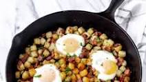 Potato Hash with Bacon and Eggs Potato Hash with Bacon and Eggs